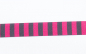 Preview: Webband Streifen pink/ grau (1 m)